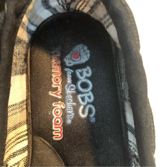 Bobs  Sketchers Espadrille Black Shoes 7 Canvas - Picture 9 of 9